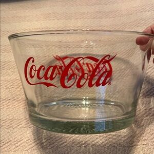 Coca-Cola Red Logo Glass Bowl